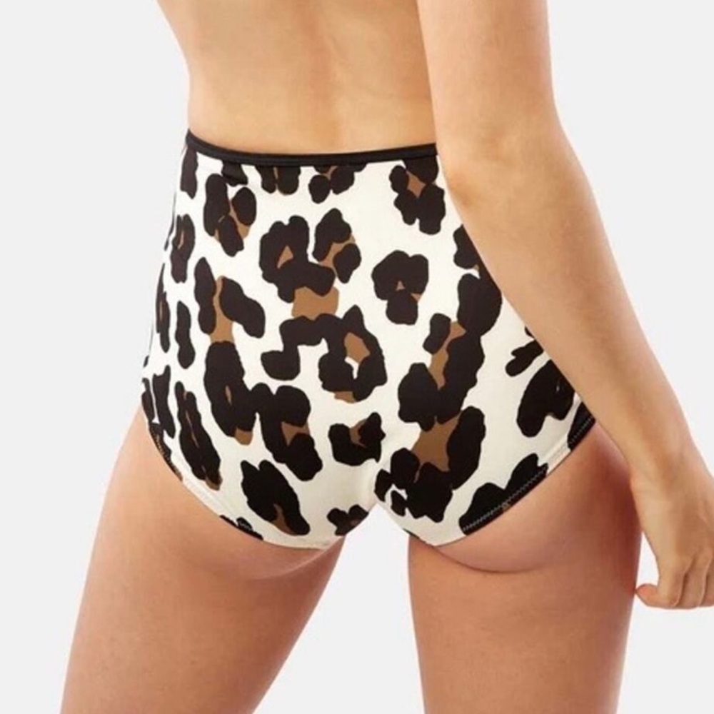 Solid & Striped Annabelle Bandeau Top Small Brigitte Bottom Medium Leopard - Picture 10 of 16